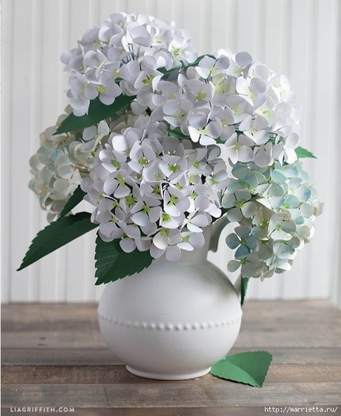 Гортензия из бумаги