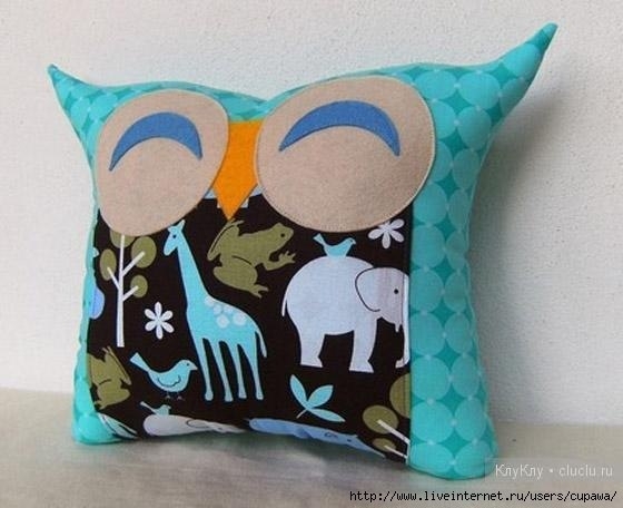 Забавные подушки совушки. Идеи для вдохновения.