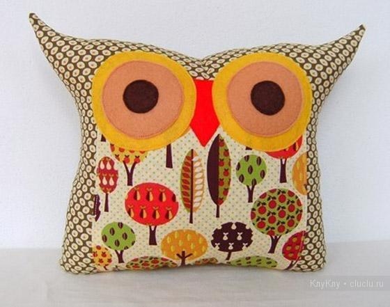 Забавные подушки совушки. Идеи для вдохновения.