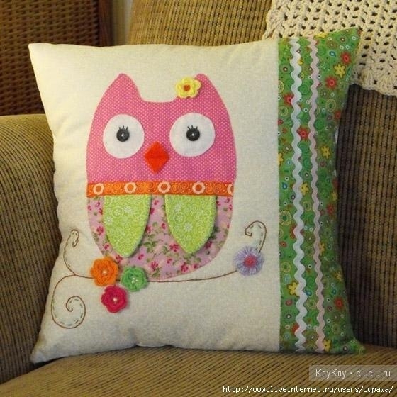 Забавные подушки совушки. Идеи для вдохновения.