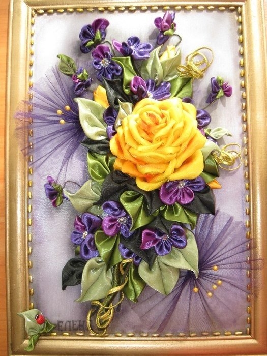 Вышивка лентами. ИДЕИ