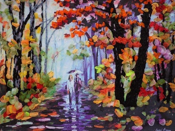 Деревья, вышитые лентами. Просто шикарно..Нет слов