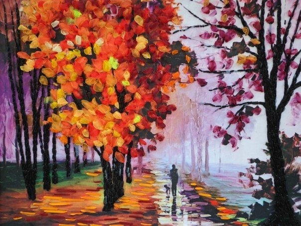 Деревья, вышитые лентами. Просто шикарно..Нет слов