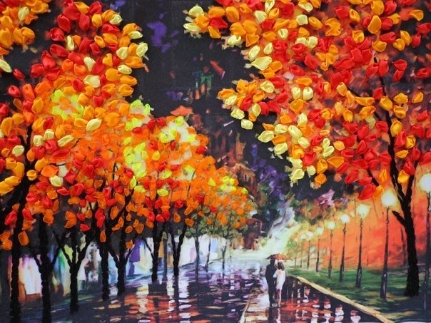 Деревья, вышитые лентами. Просто шикарно..Нет слов