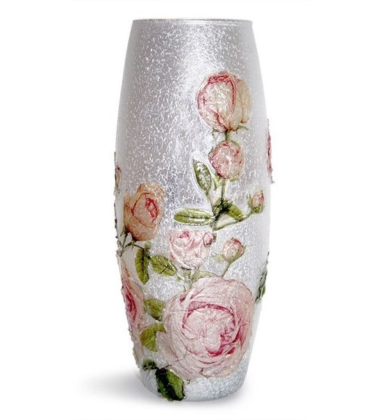 Ваза. Декупаж прозрачным моделирующим гелем