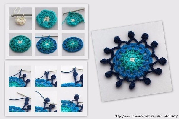 Подставки с помпонами крючком