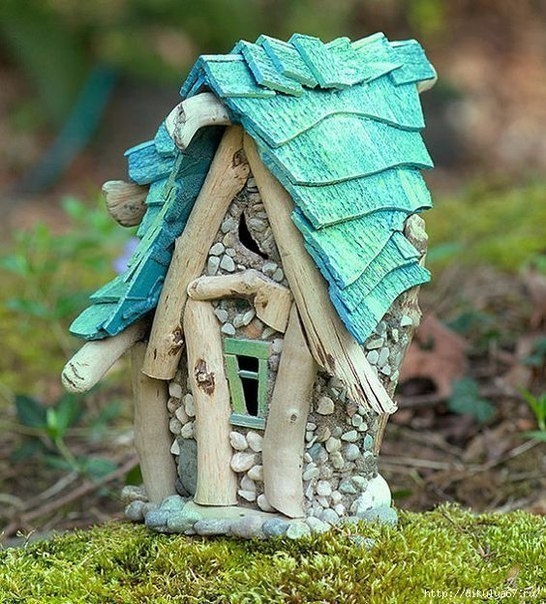 Миниатюрные домики в саду - идеи для вдохновения