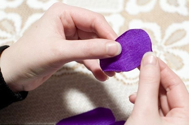 Букетик из гофрированной бумаги