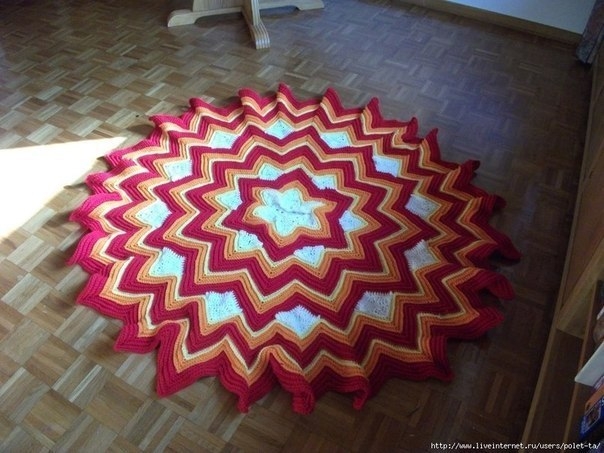 Афганская звезда. Покрывало-плед.