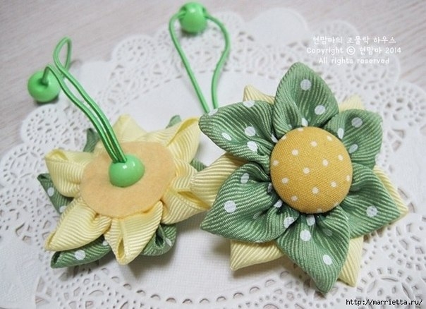 Цветочные резиночки для волос