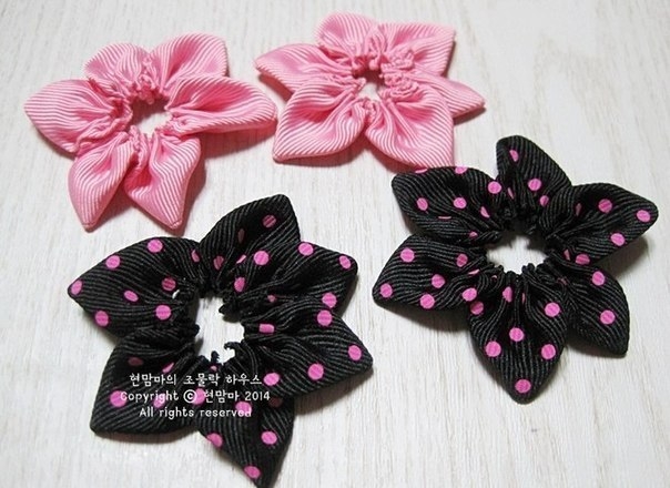 Цветочные резиночки для волос