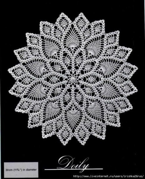 Ажурные салфетки крючком