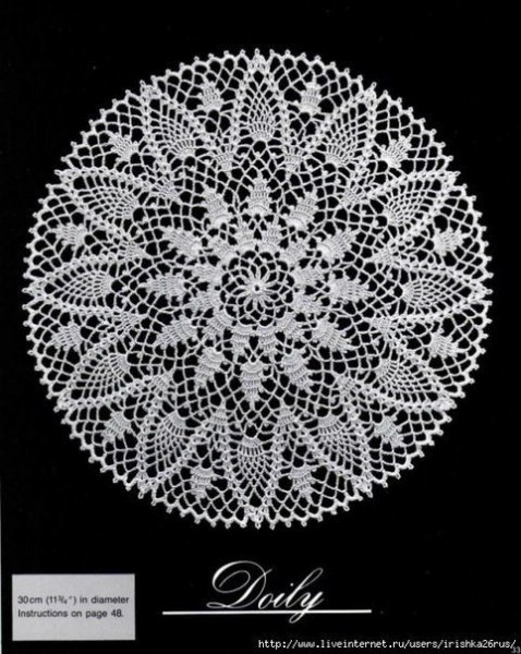 Ажурные салфетки крючком