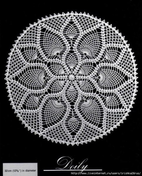 Ажурные салфетки крючком
