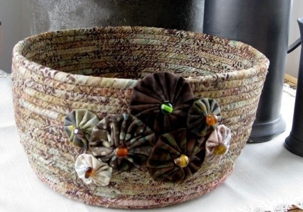 Корзинки и сумочки из лоскутков