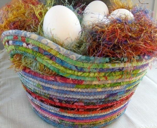 Корзинки и сумочки из лоскутков