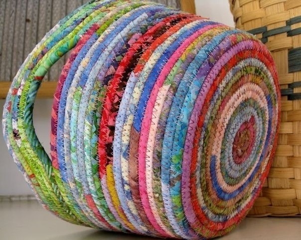 Корзинки и сумочки из лоскутков