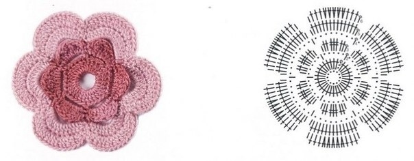 Цветы крючком. Схемы.