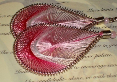 Серьги в технике ганутель. Мастер-класс