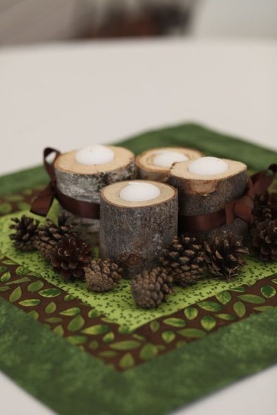 Деревянные подсвечники