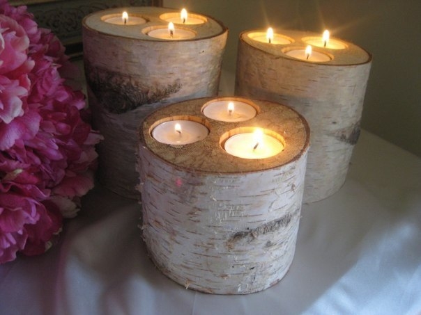 Деревянные подсвечники