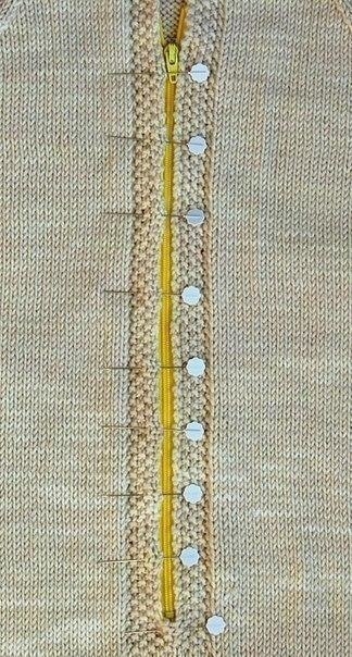 Как вшить молнию в вязание