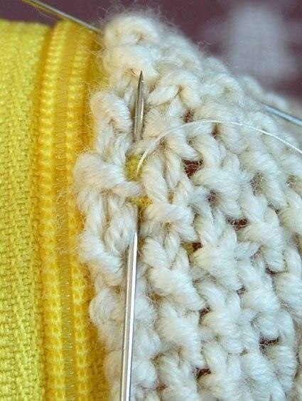 Как вшить молнию в вязание