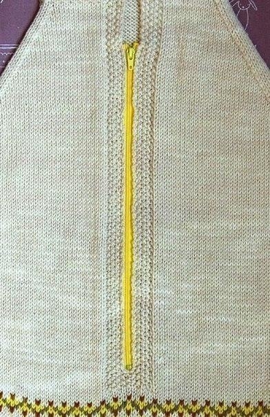 Как вшить молнию в вязание