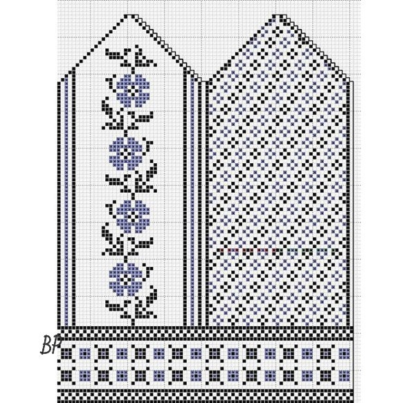 Подборка схем для варежек.