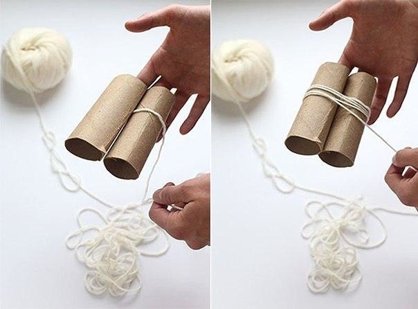 Пушистый мягкий коврик из помпонов