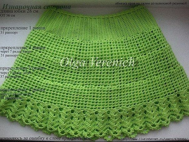 Юбка крючком ярусами Юбка крючком ярусами