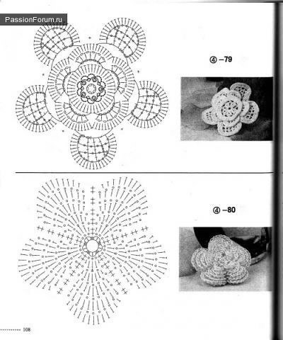 Цветы крючком со схемами