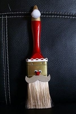 Дед мороз из старой кисточки