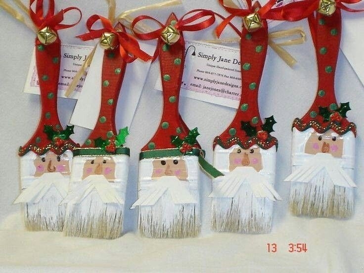 Дед мороз из старой кисточки