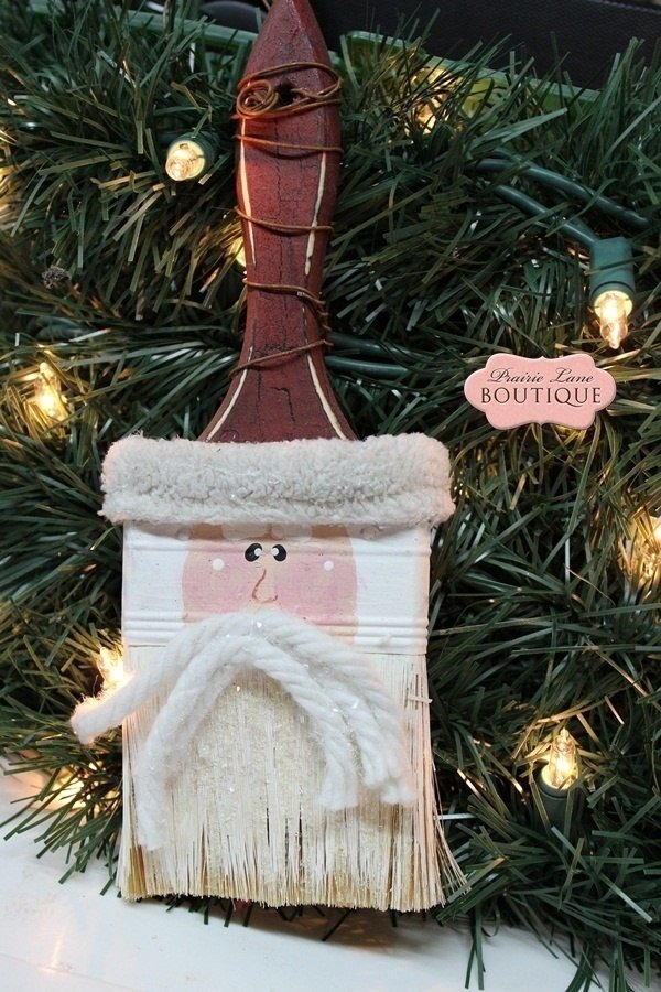 Дед мороз из старой кисточки