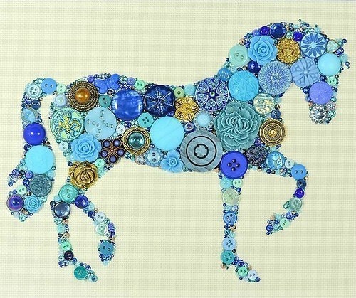 Потрясающие коллажи из пуговиц Потрясающие коллажи из пуговиц