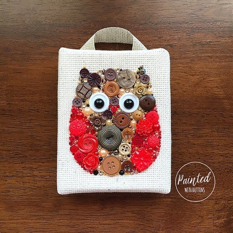 Потрясающие коллажи из пуговиц Потрясающие коллажи из пуговиц