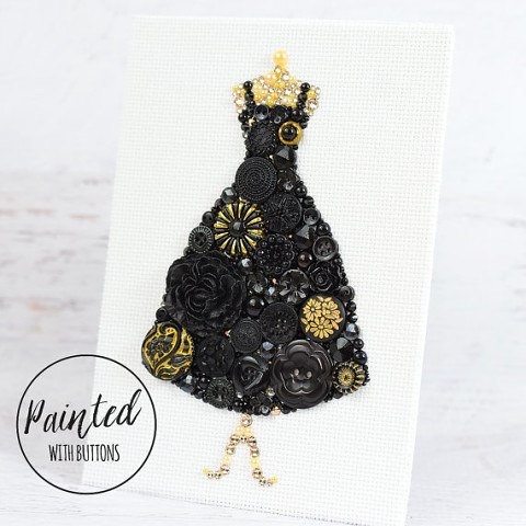 Потрясающие коллажи из пуговиц Потрясающие коллажи из пуговиц