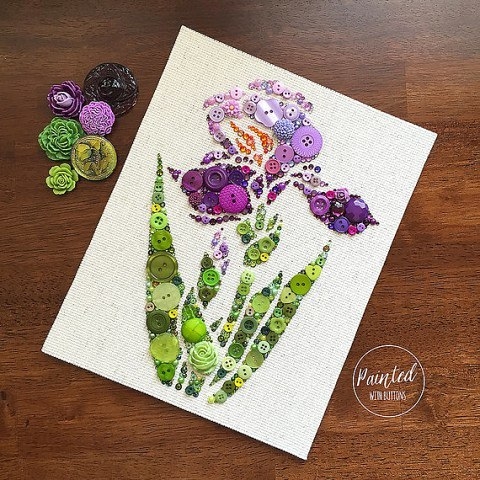 Потрясающие коллажи из пуговиц Потрясающие коллажи из пуговиц