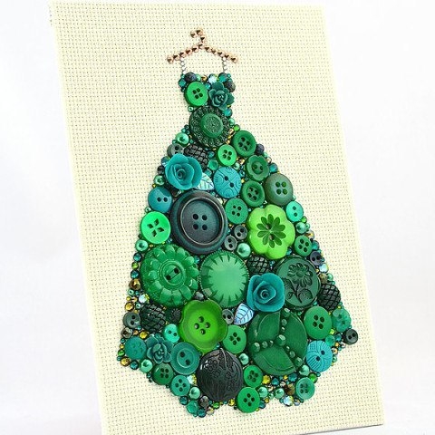 Потрясающие коллажи из пуговиц Потрясающие коллажи из пуговиц