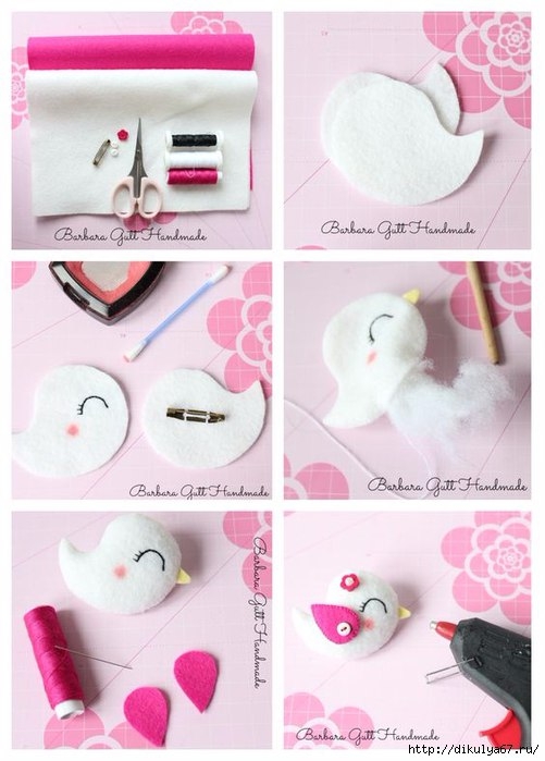 Фетровые веночки и игрушки в детскую.