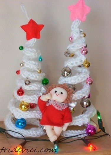 Вязаная новогодняя елочка Вязаная новогодняя елочка