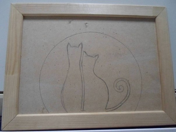 Панно из фасоли