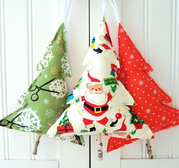 Текстильные ёлочки - идеи+выкройки.