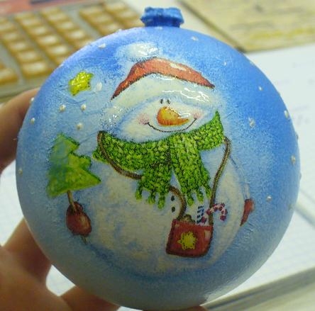 Декупаж елочных шаров. Мастер-класс. Декупаж елочных шаров. Мастер-класс.