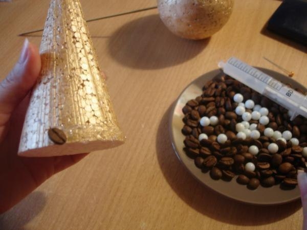 Кофейная елочка. Мастер-класс.