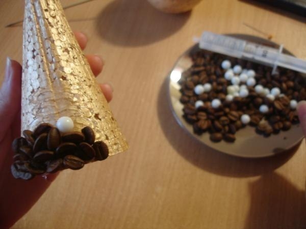 Кофейная елочка. Мастер-класс.