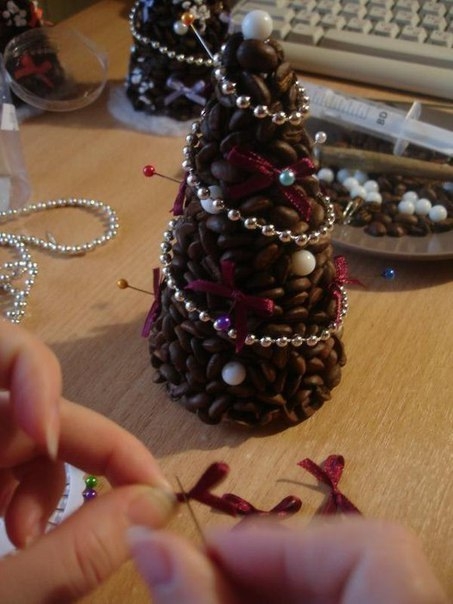 Кофейная елочка. Мастер-класс.