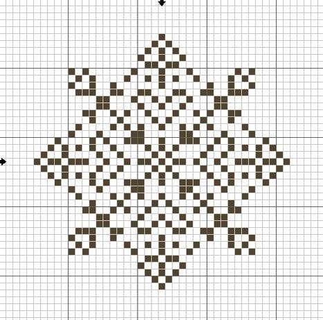 Новогодняя вышивка. Снежинки.