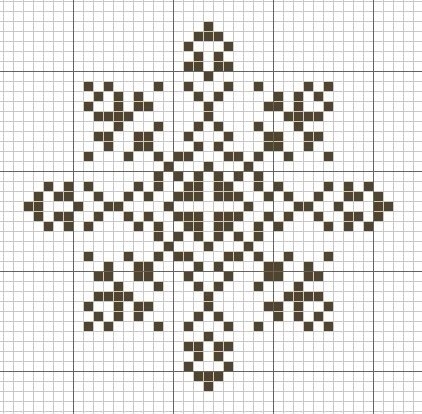 Новогодняя вышивка. Снежинки.